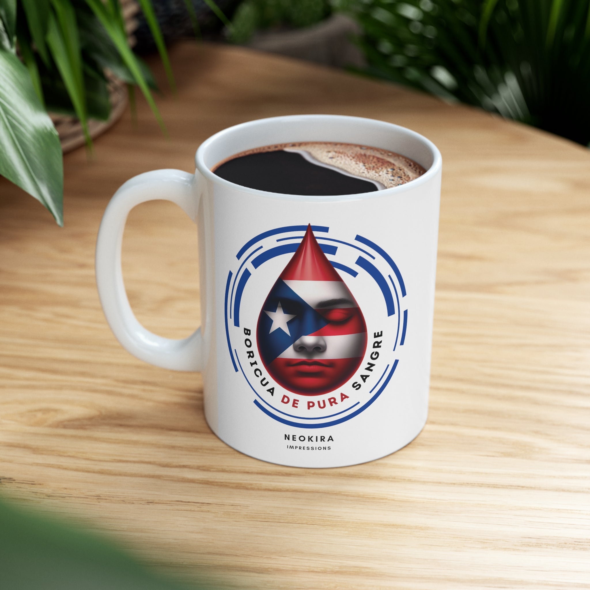 BORICUA DE PURA SANGRE Ceramic Mug 11oz 11oz Mug Printify   