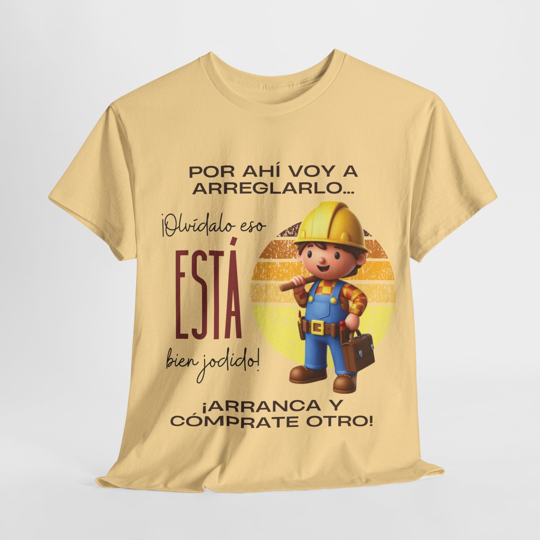 POR AHI VOY Unisex Heavy Cotton Tee T-Shirt Printify Yellow Haze S 