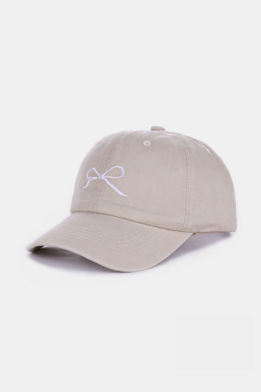 Zenana Bow Embroidered Washed Cotton Caps Caps Trendsi   