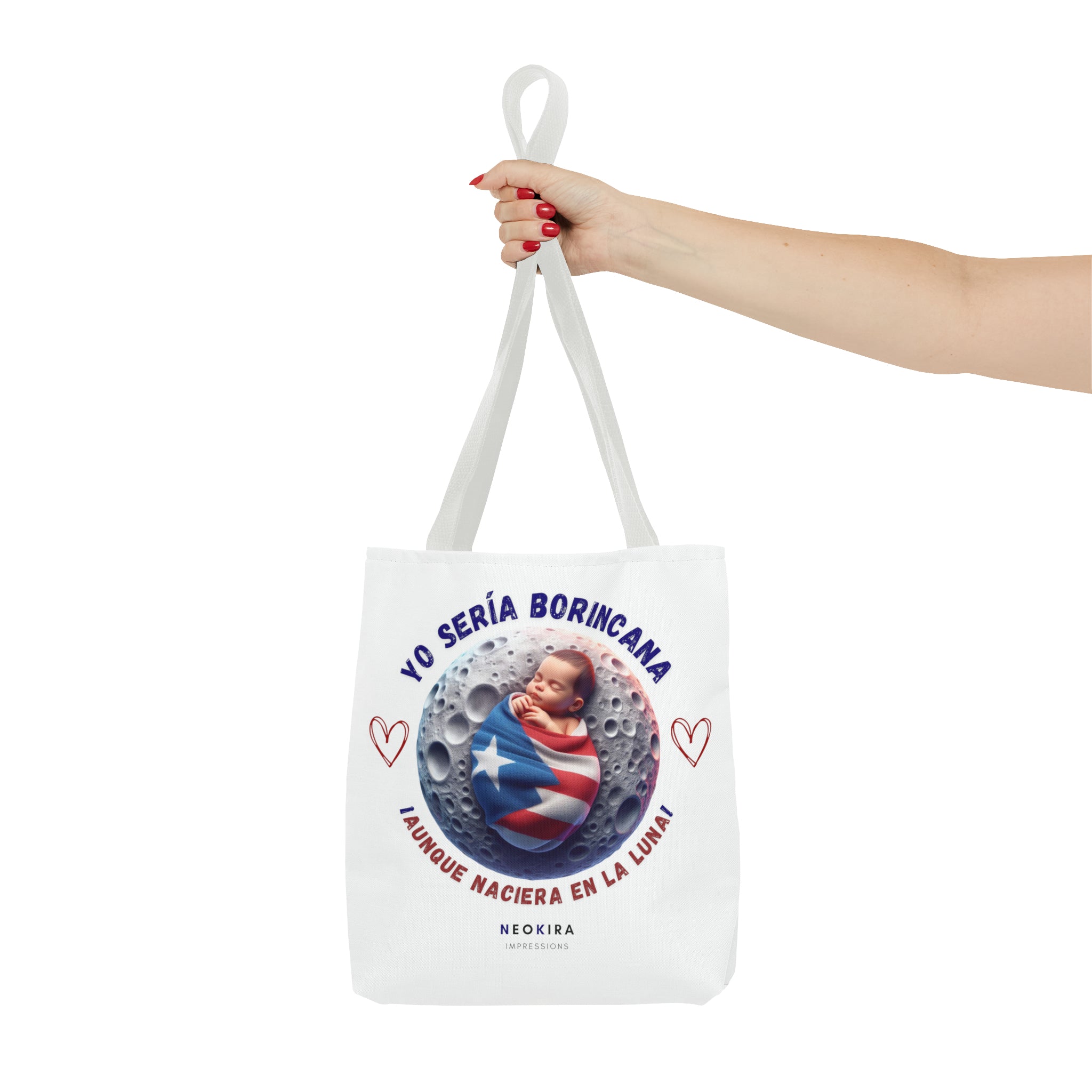 YO SERIA BORINCANA AUNQUE... Tote Bag Tote Bag Printify   