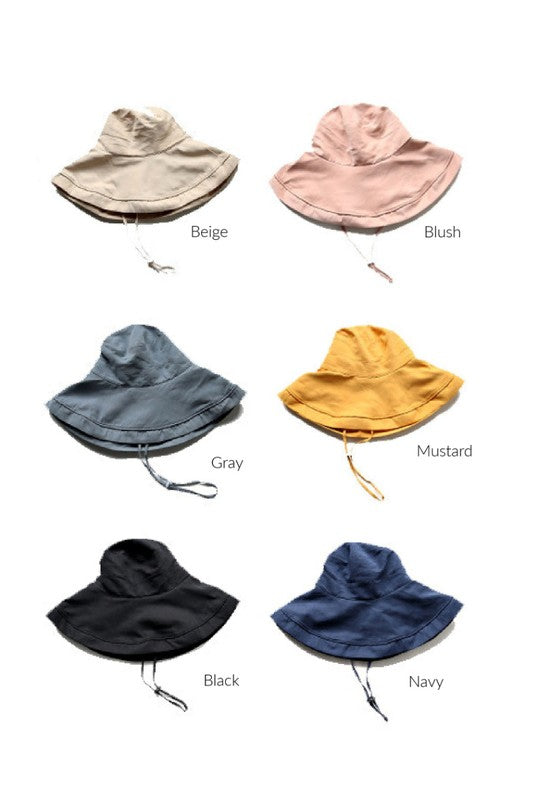 Utility Chic Drawstring Cargo Sun Hat | Foldable Wide Brim Outdoor Style - NeoKira Unlimited