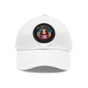 ORGULLOSA DE MI PATRIA Dad Hat with Leather Patch (Round) Caps Printify White / Black patch Circle One size