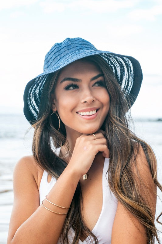 Boho-Chic Bow Accent Sun-Bucket Hat | Foldable Travel-Ready Summer Style - NeoKira Unlimited