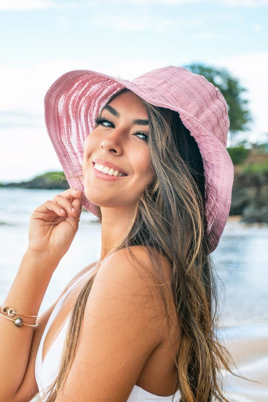 Boho-Chic Bow Accent Sun-Bucket Hat | Foldable Travel-Ready Summer Style - NeoKira Unlimited