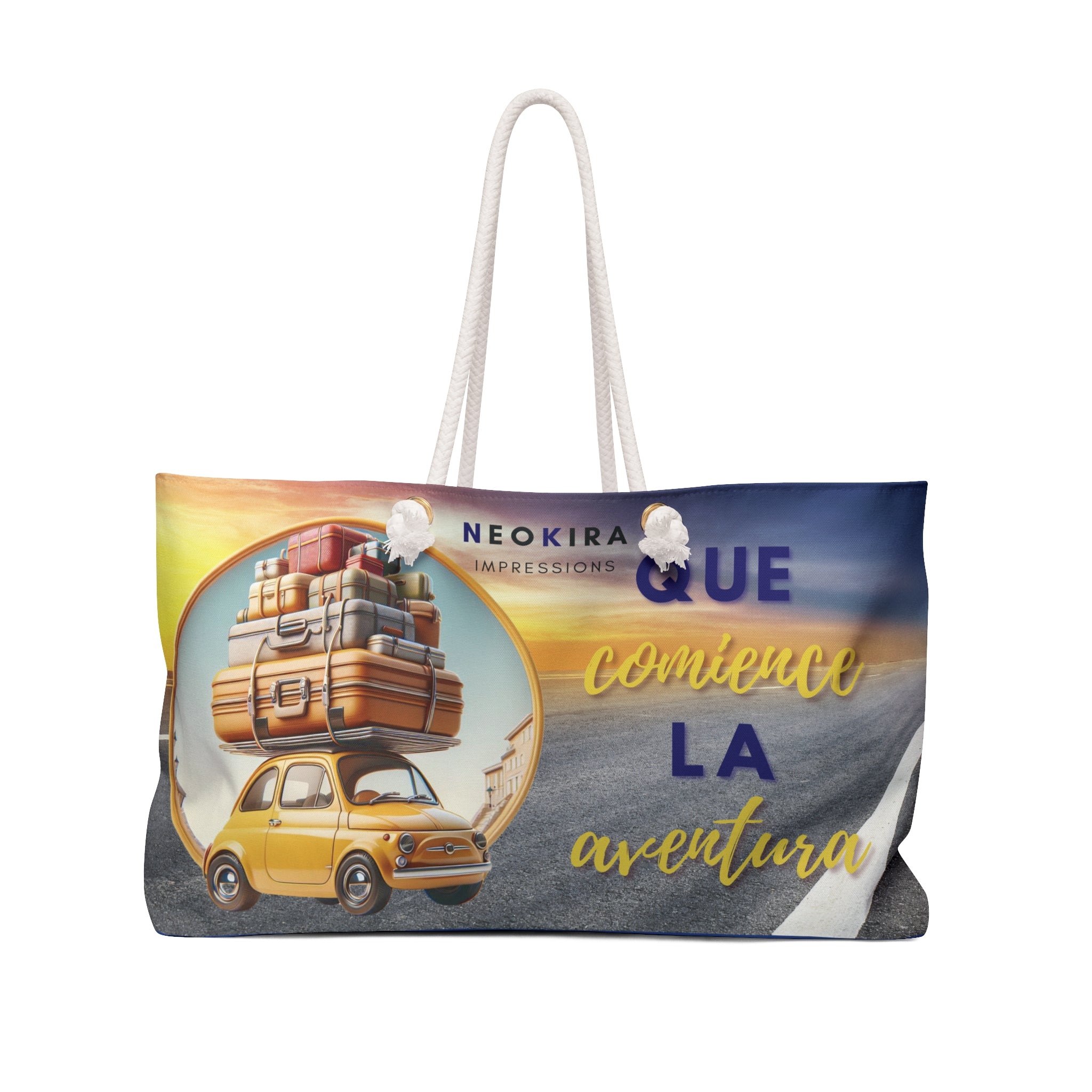 QUE COMIENCE LA AVENTURA Weekender Bag Tote Bag Printify 24