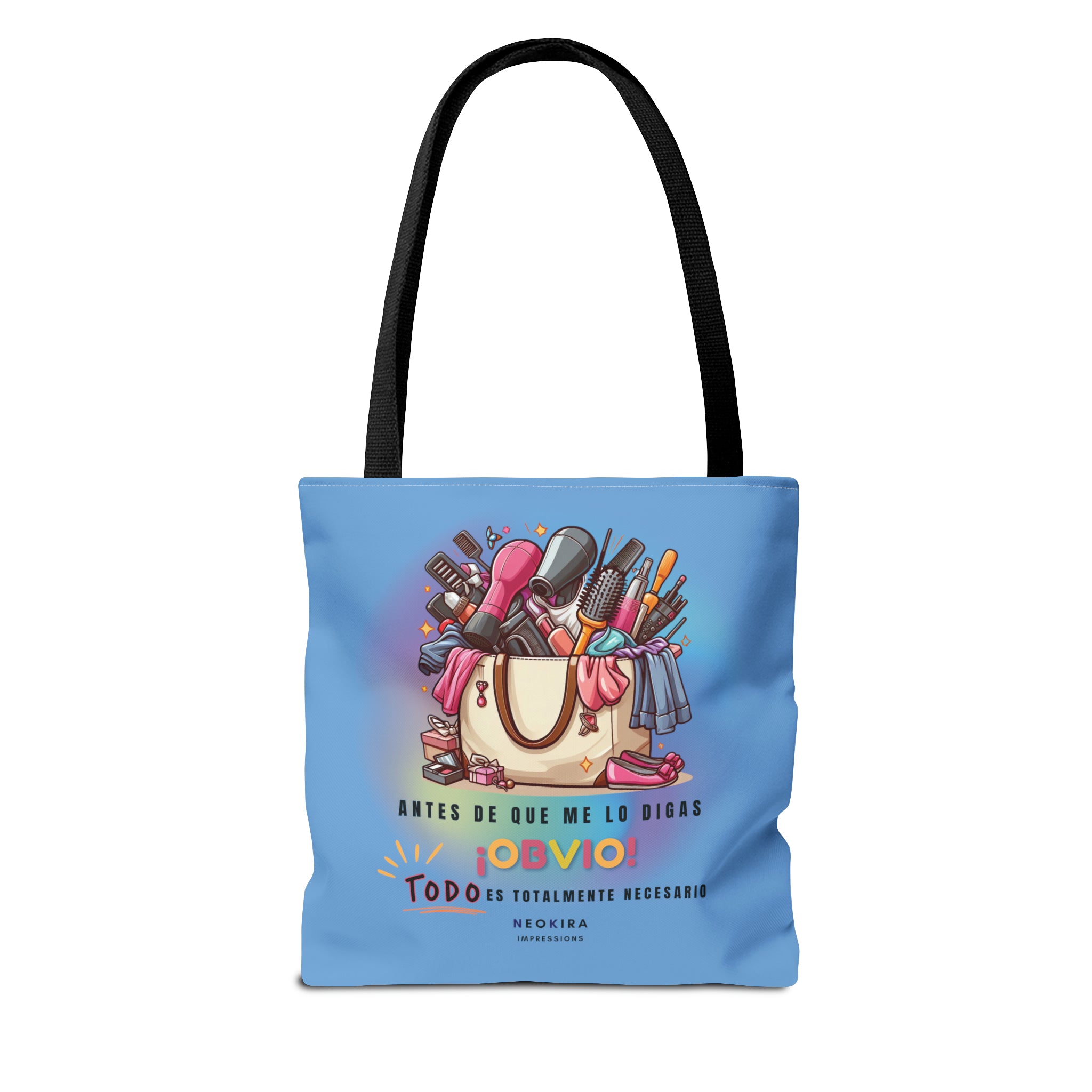 OBVIO QUE TODO ES NECESARIO (LIGHT BLUE) Tote Bag Tote Bag Printify   