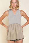 POL Simple But Unique Babydoll Knit Tank Top Tank Top POL STEEL GREY S 