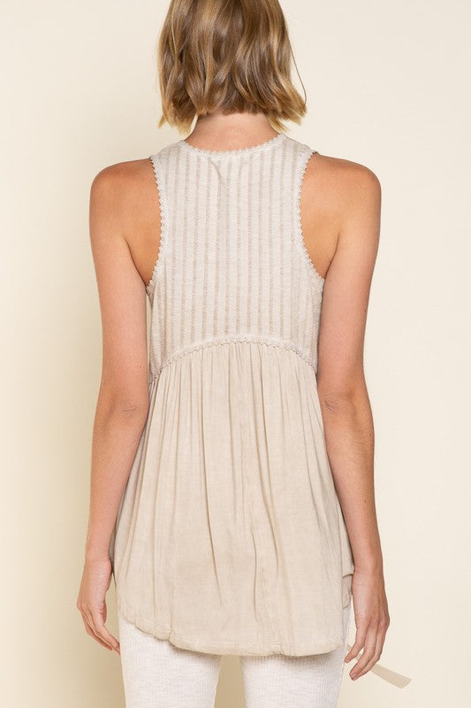 POL Simple But Unique Babydoll Knit Tank Top Tank Top POL   