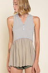 POL Simple But Unique Babydoll Knit Tank Top Tank Top POL   