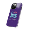 NEON LOVE PURPLE Tough Phone Cases Phone Case Printify   