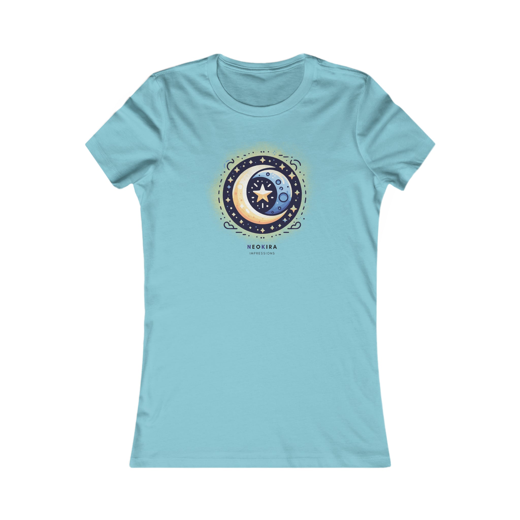 MOON AND STARS I Women's Favorite Tee T-Shirt Printify S Turquoise 