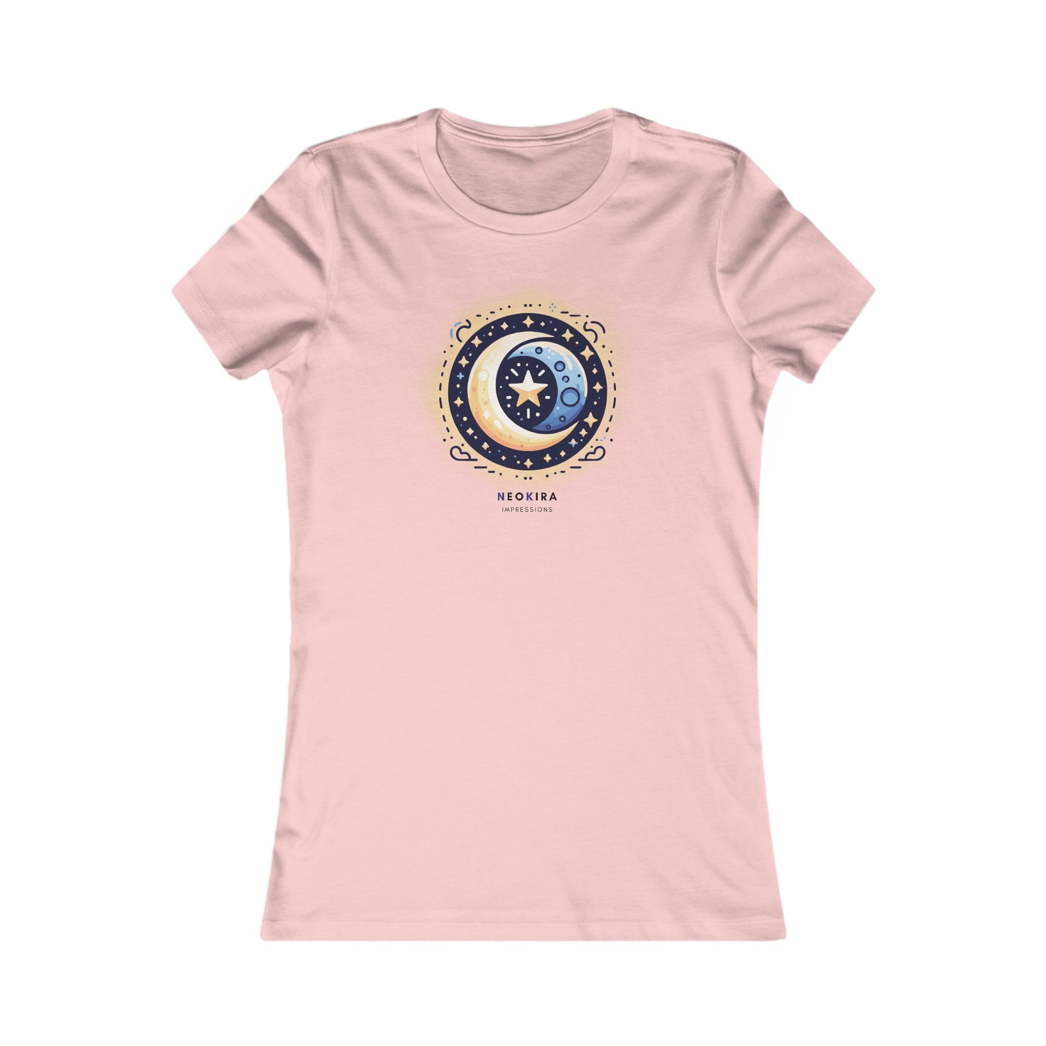 MOON AND STARS I Women's Favorite Tee T-Shirt Printify S Pink 