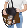 DOG LOVE BROWN Tote Bag - NeoKira Unlimited