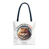 MIUC CAT Tote Bag Tote Bag Printify 16" × 16'' Navy 