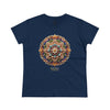 MANDALA Women's Midweight Cotton Tee T-Shirt Printify Navy S 