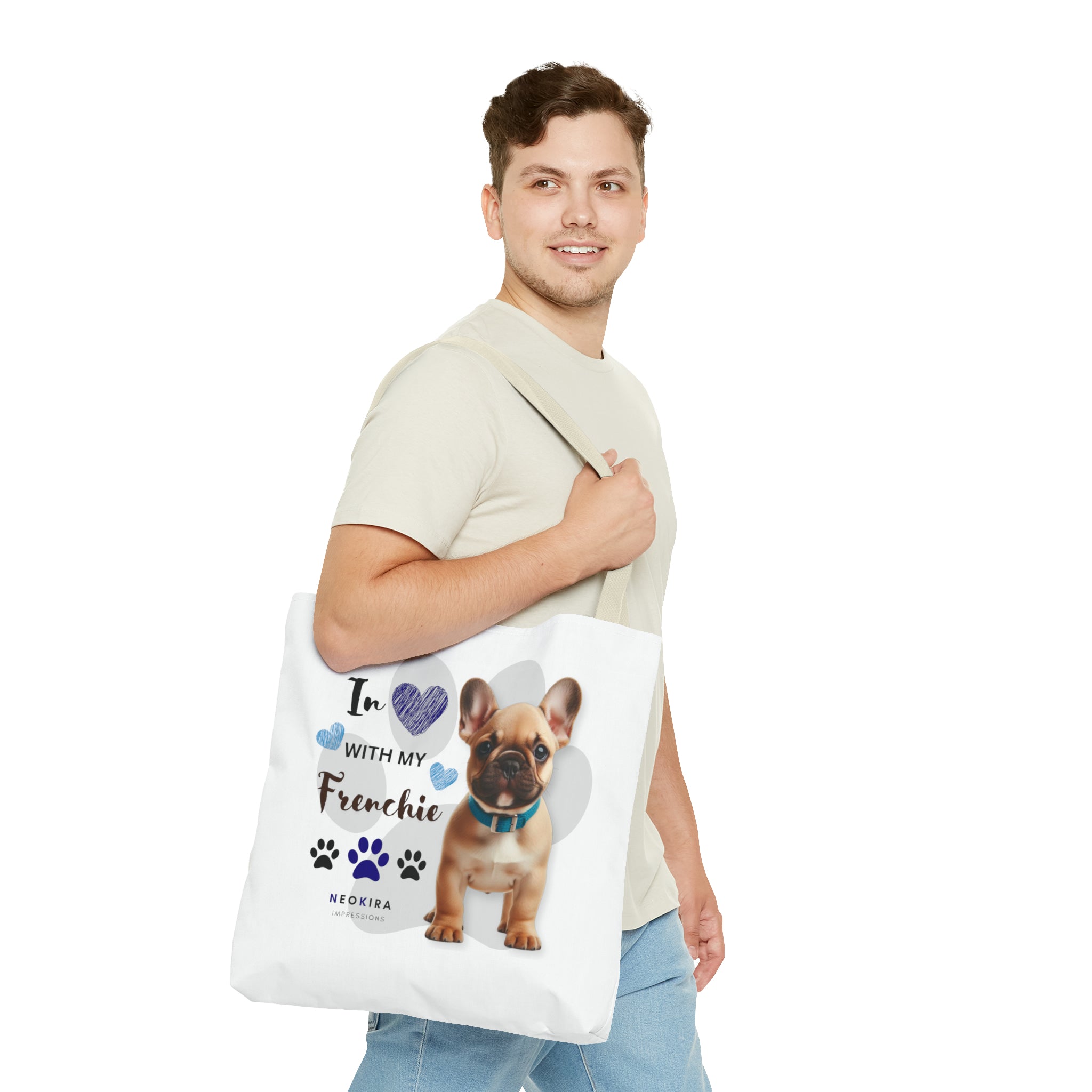 FRENCHIE Tote Bag Tote Bag Printify   