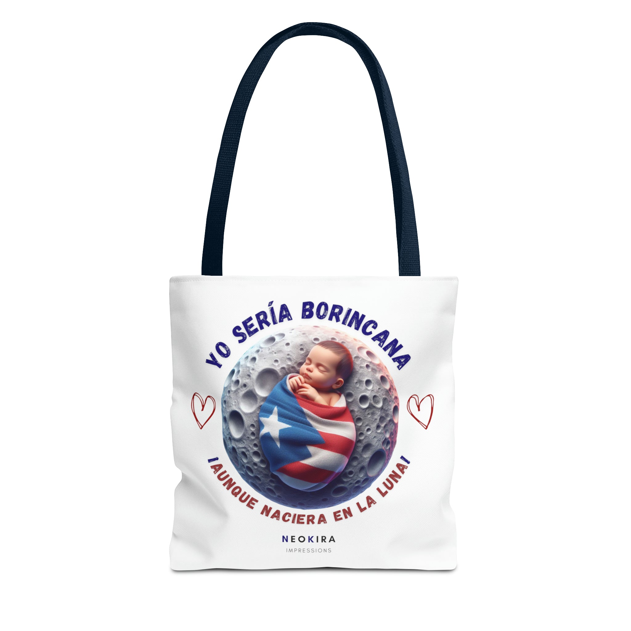 YO SERIA BORINCANA AUNQUE... Tote Bag Tote Bag Printify 13