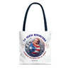 YO SERIA BORINCANA AUNQUE... Tote Bag Tote Bag Printify 13" × 13'' Navy 