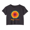 STAY FOCUSED MANDALA Women's Festival Crop Top Crop Tee Printify Black XS 