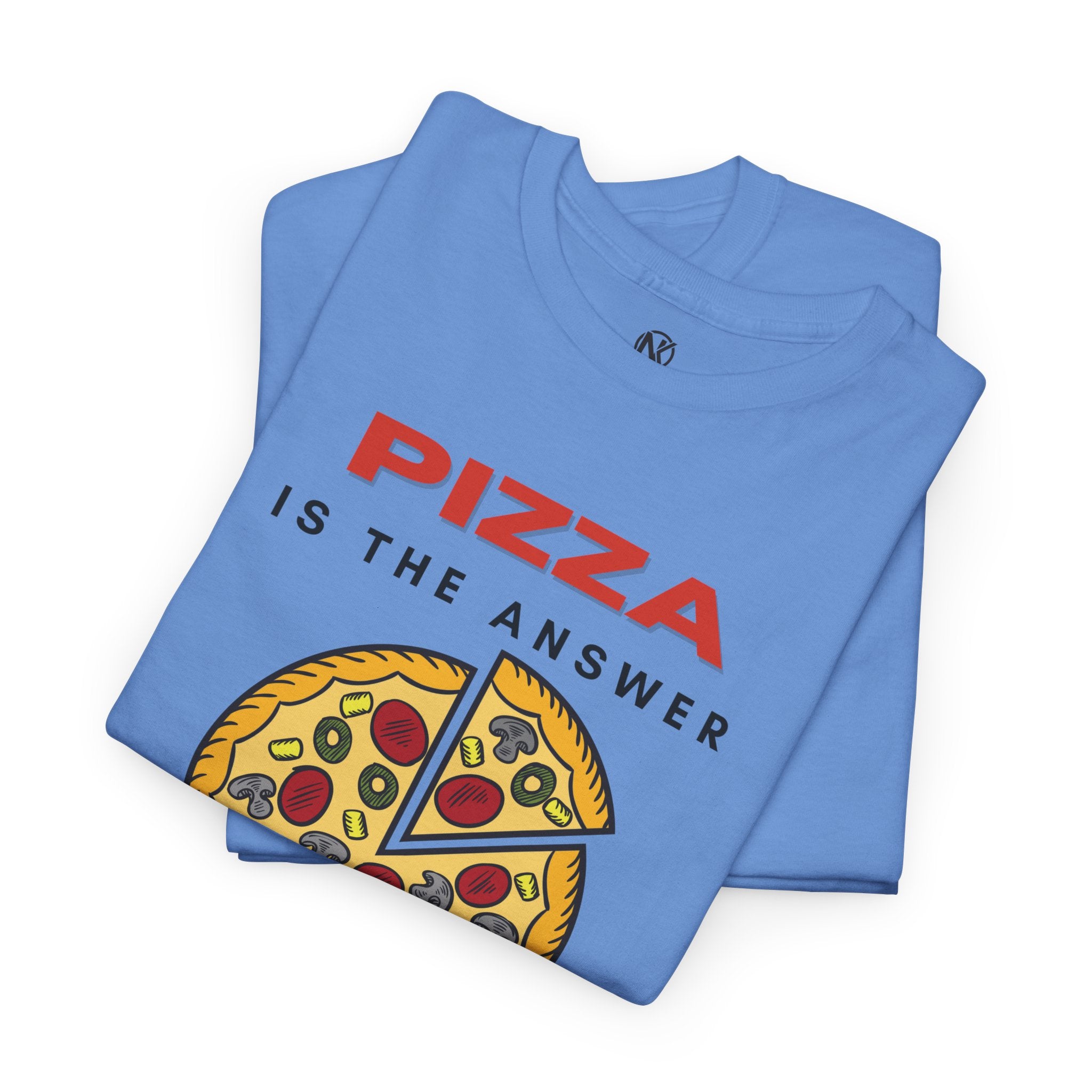 PIZZA IS THE ANSWER Unisex Heavy Cotton Tee T-Shirt Printify   