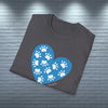 PAW HEART BLUE Unisex Softstyle T-Shirt T-Shirt Printify   