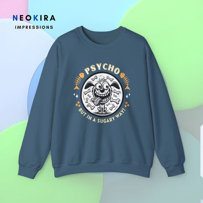 PSYCHO...IN A SUGARY WAY Unisex Heavy Blend™ Crewneck Sweatshirt - NeoKira Unlimited