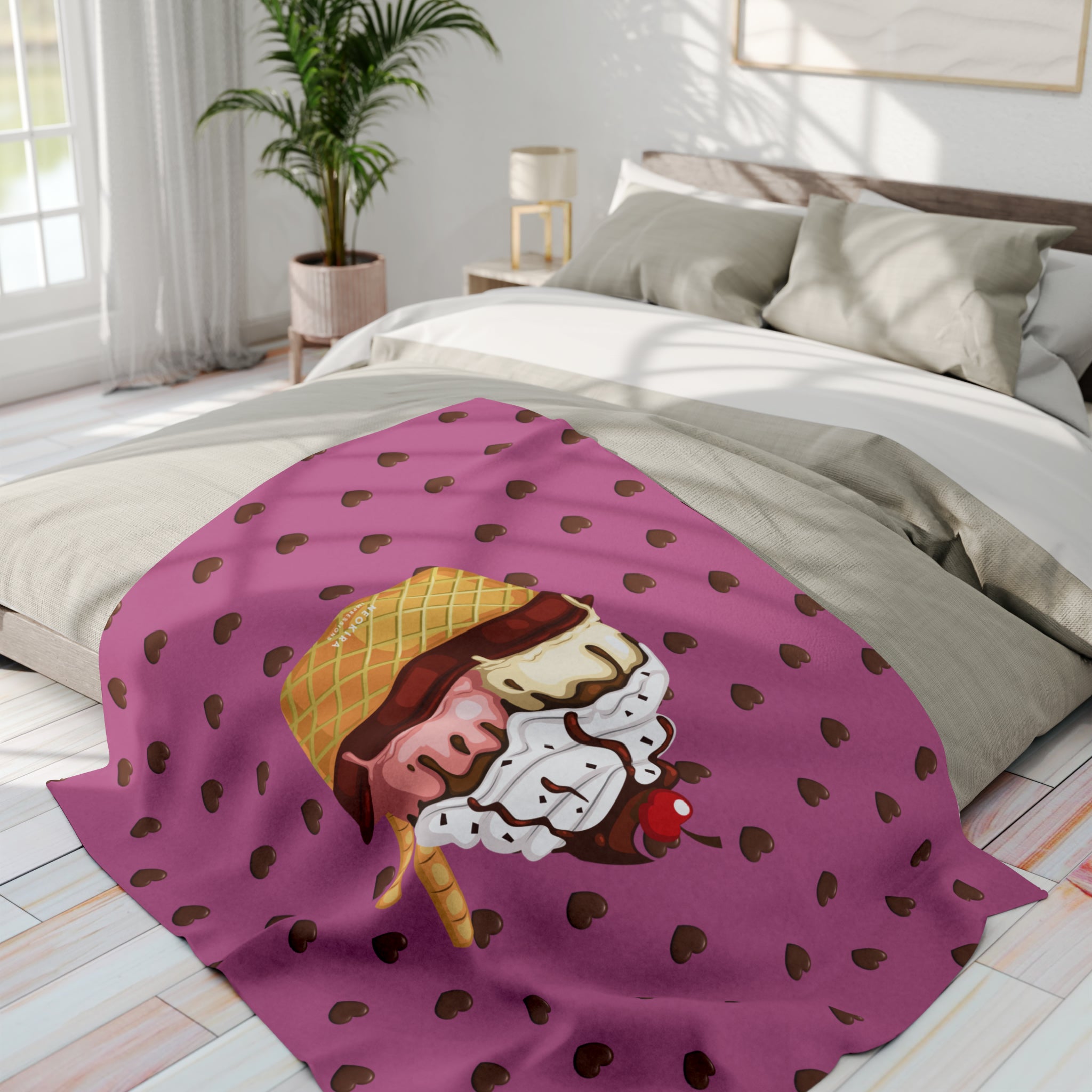 SUNDAE Arctic Fleece Blanket Blanket Printify   