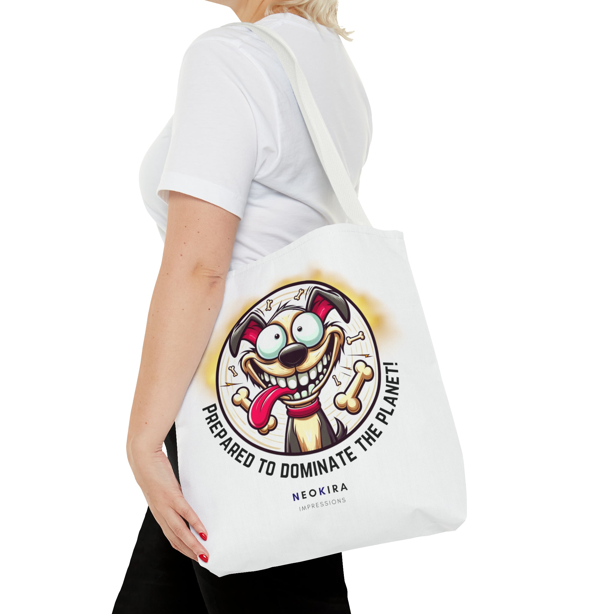 PREPARED TO DOMINATE THE PLANET Tote Bag Tote Bag Printify   