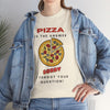 PIZZA IS THE ANSWER Unisex Heavy Cotton Tee T-Shirt Printify   