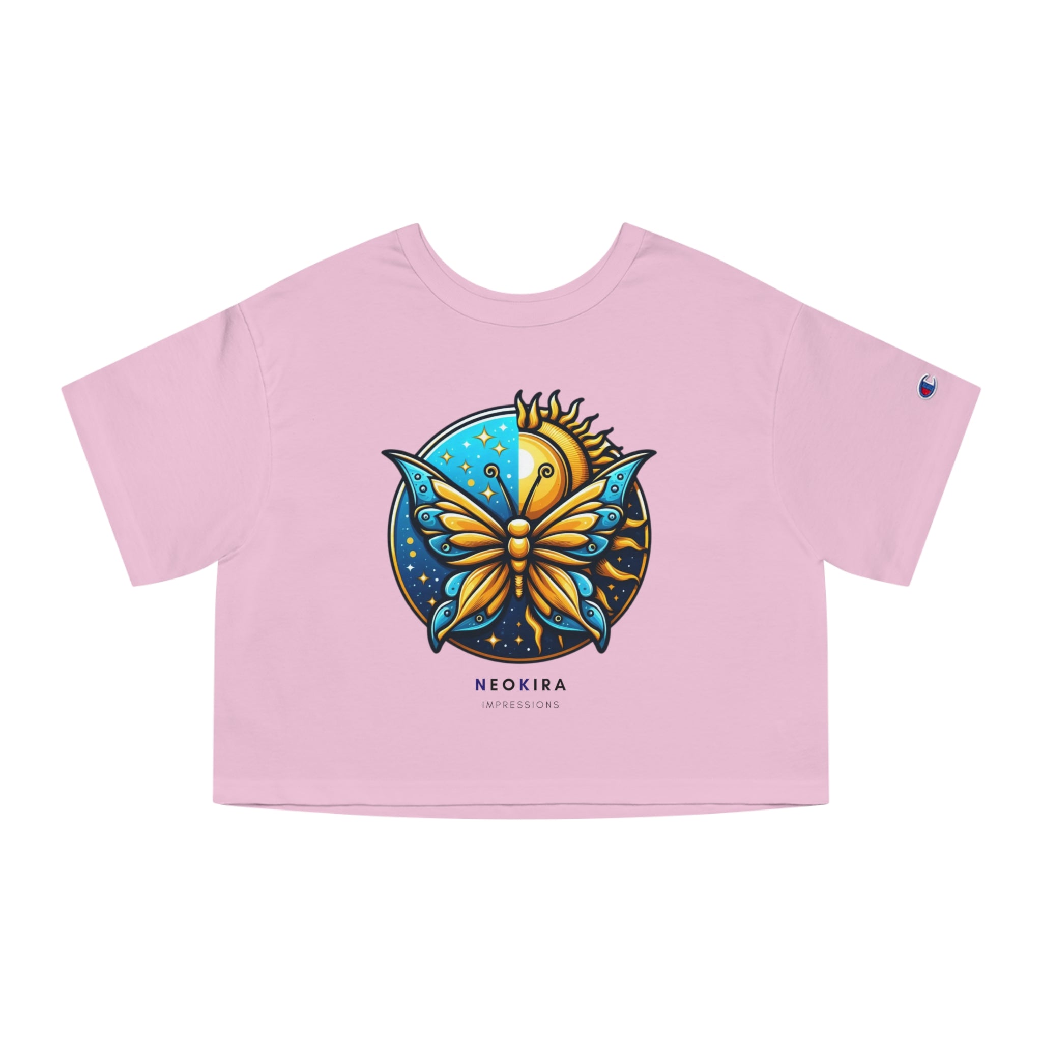 BUTTERFLY... Champion Women's Heritage Cropped T-Shirt Crop Tee Printify Pink Candy XS 