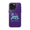 NEON LOVE PURPLE Tough Phone Cases Phone Case Printify   