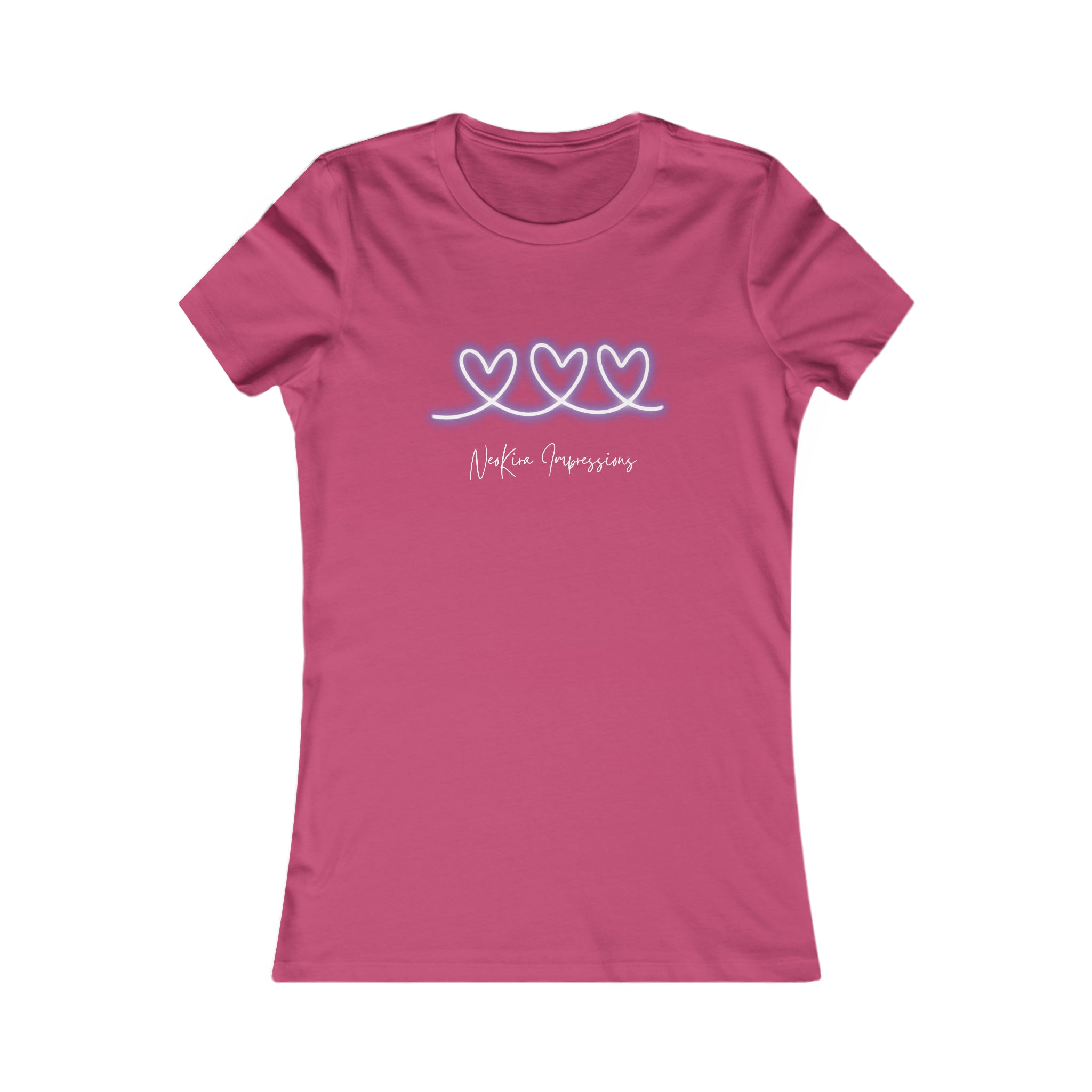 NEON PURPLE HEARTS Women's Favorite Tee T-Shirt Printify S Berry 