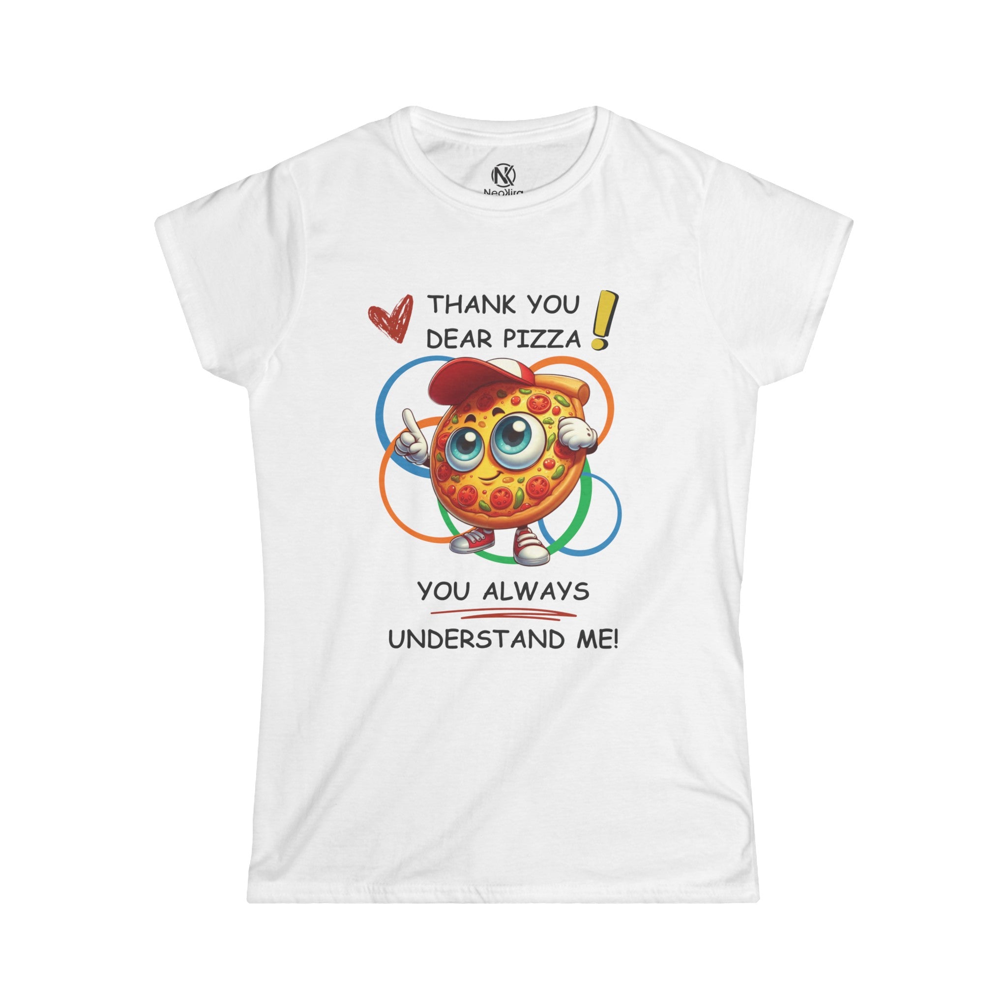 THANK YOU PIZZA Women's Softstyle Tee T-Shirt Printify White S 