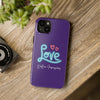 NEON LOVE PURPLE Tough Phone Cases Phone Case Printify iPhone 15 Plus  