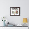 EL VINO ES VIDA Framed Horizontal Poster Poster Printify 20" x 16" Walnut 