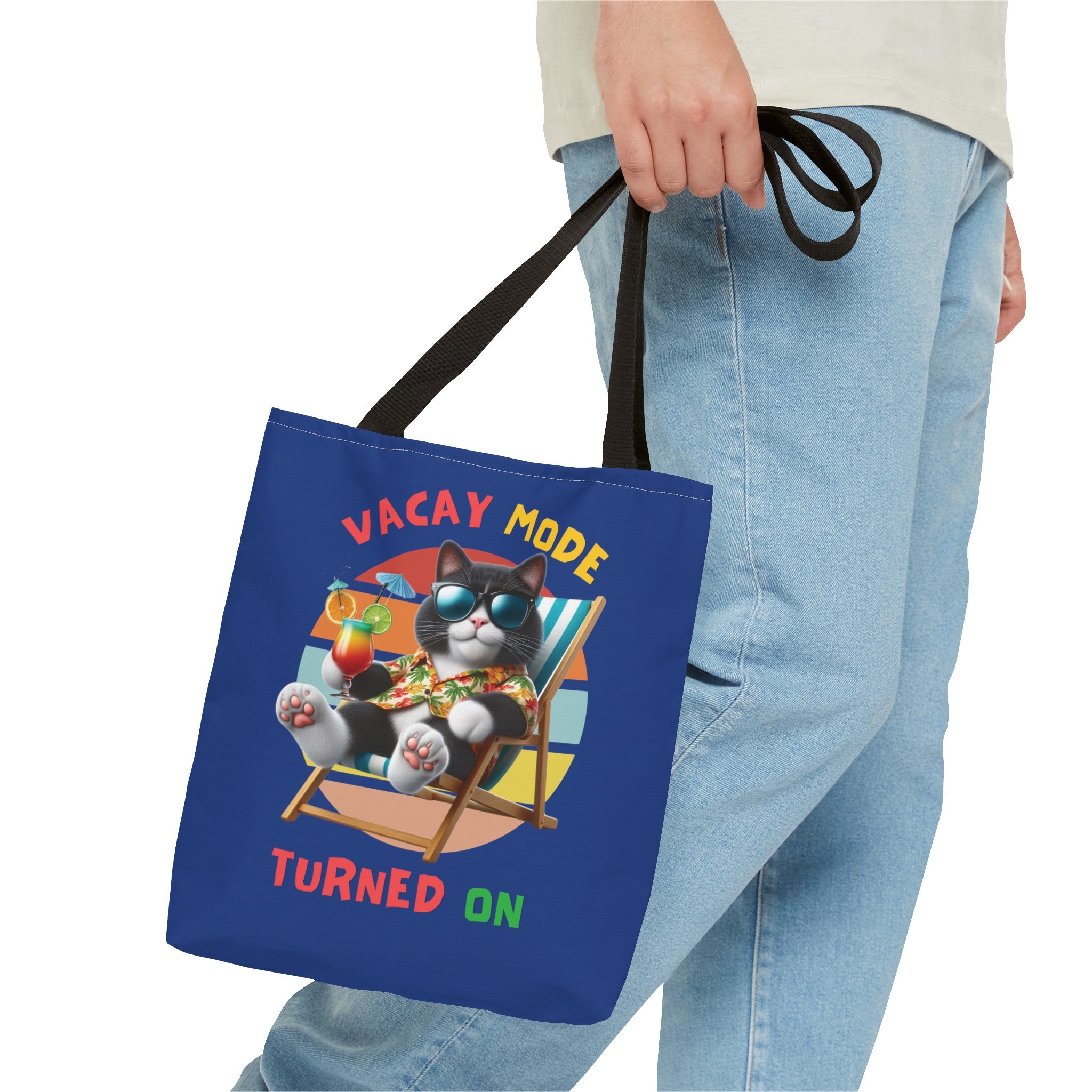 VACAY MODE ON Tote Bag Tote Bag Printify   