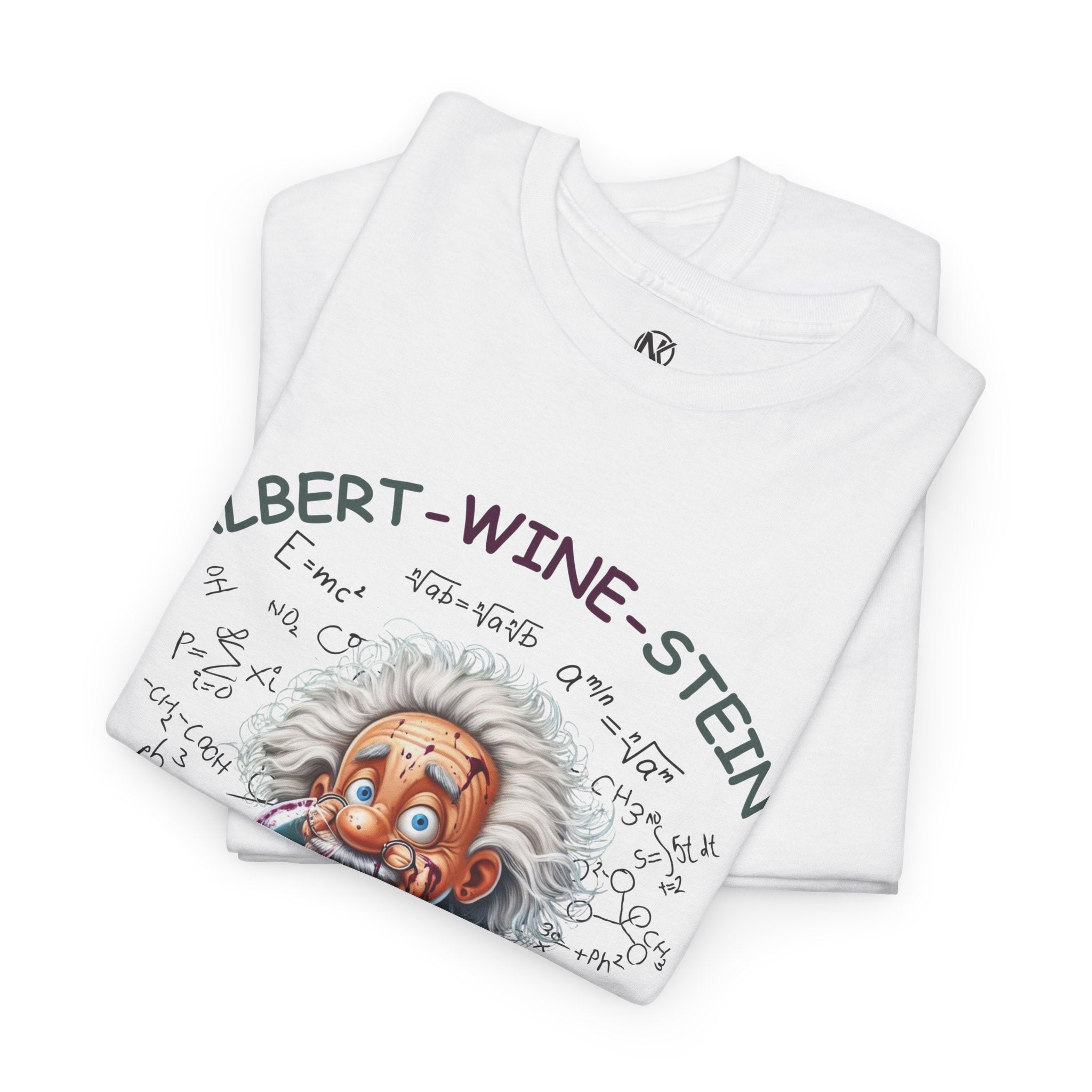 ALBERT-WINE-STAIN Unisex Heavy Cotton Tee T-Shirt Printify White S 