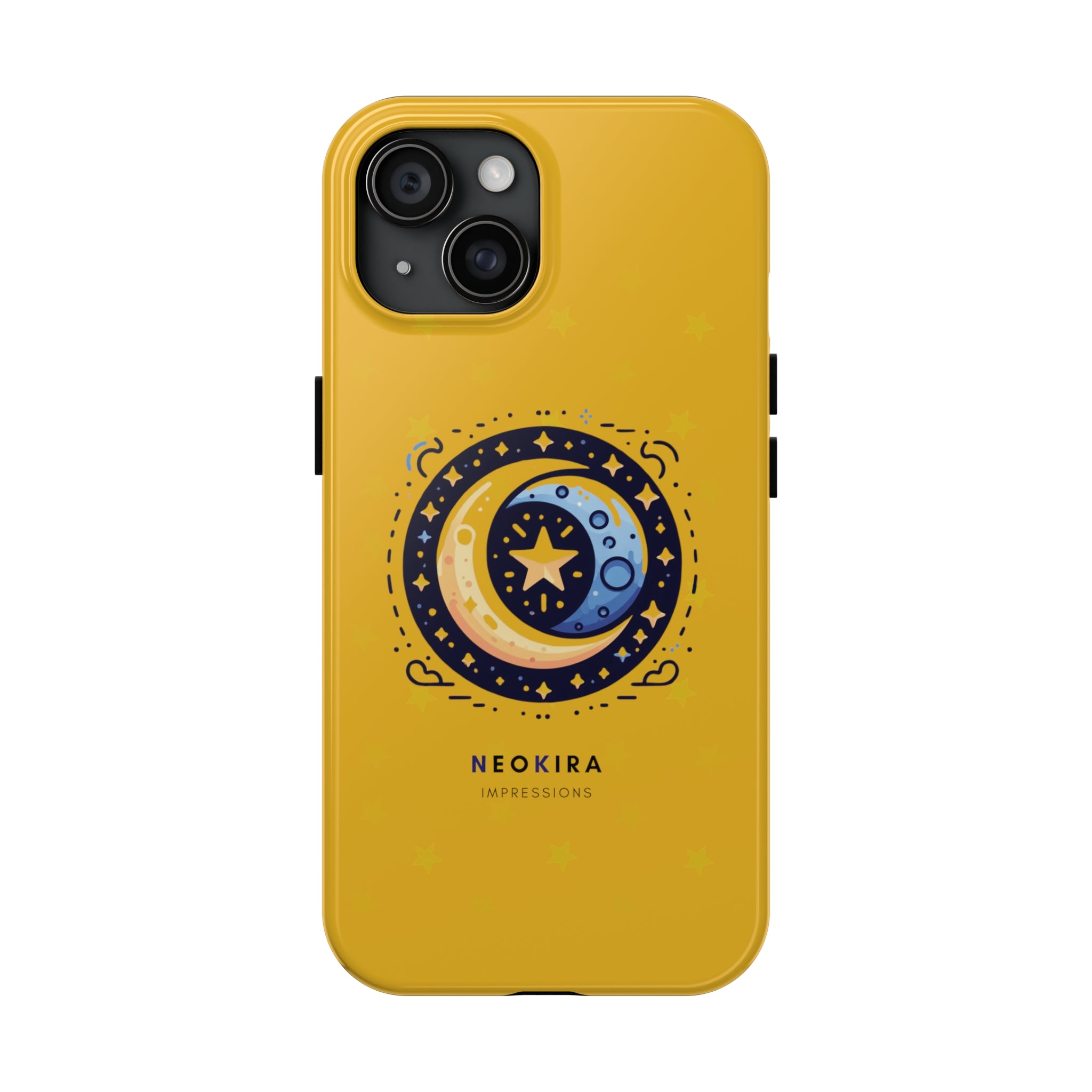 MOON AND STARS (YELLOW) Tough Phone Cases Phone Case Printify   