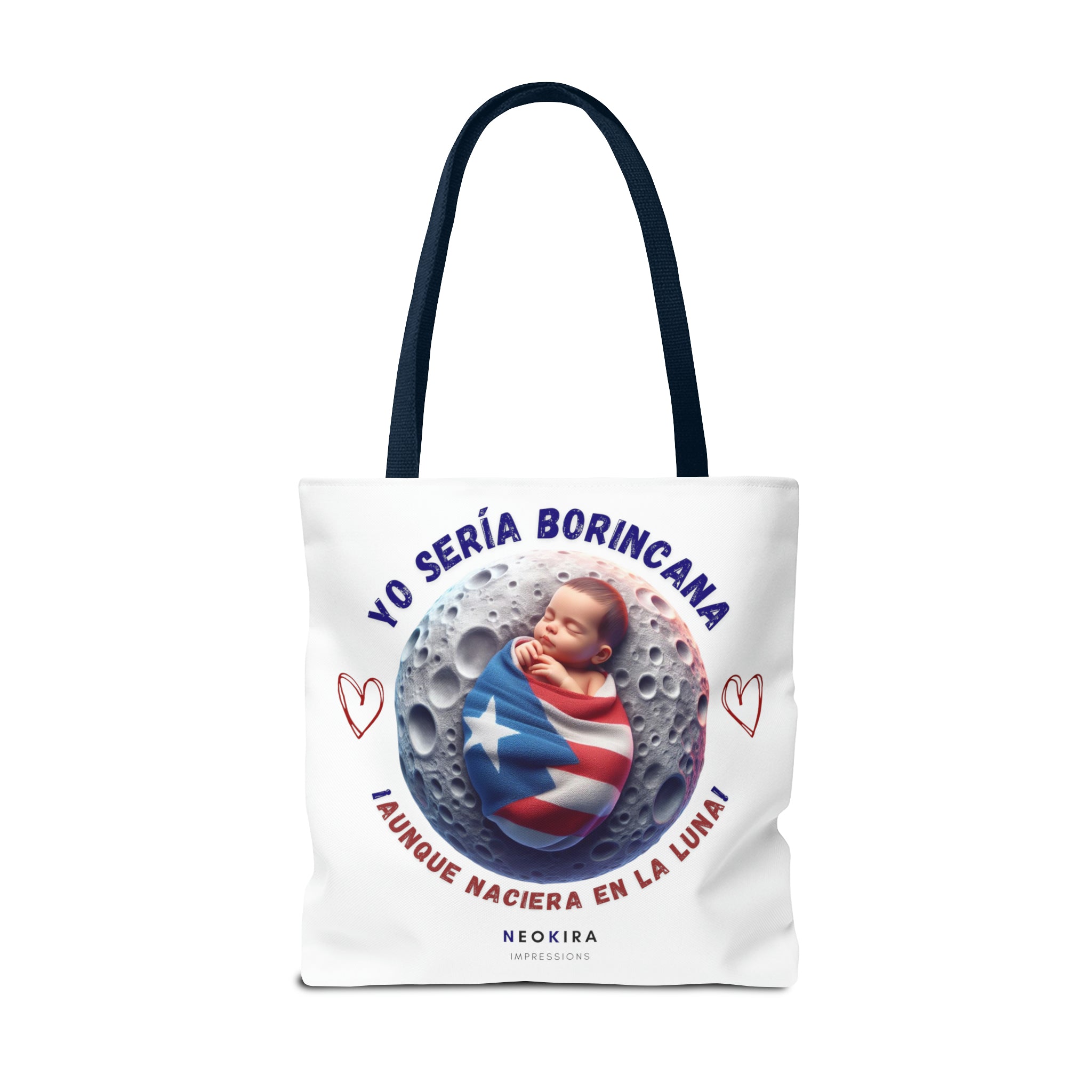 YO SERIA BORINCANA AUNQUE... Tote Bag Tote Bag Printify   