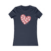 PAW HEART (PINK) Women's Favorite Tee T-Shirt Printify S Navy 