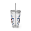 BORICUA DE PURA SANGRE Sunsplash Tumbler with Straw, 16oz Acrylic Tumbler 16oz Printify   