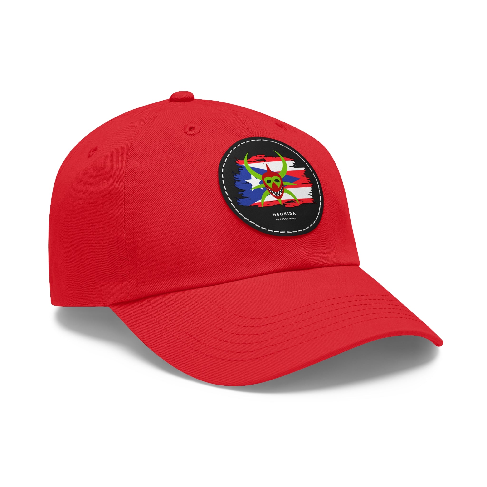 VEJIGANTE Dad Hat with Leather Patch (Round) Caps Printify   