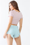 Tasha Apparel Distressed Ripped Denim Shorts Denim Shorts Trendsi   