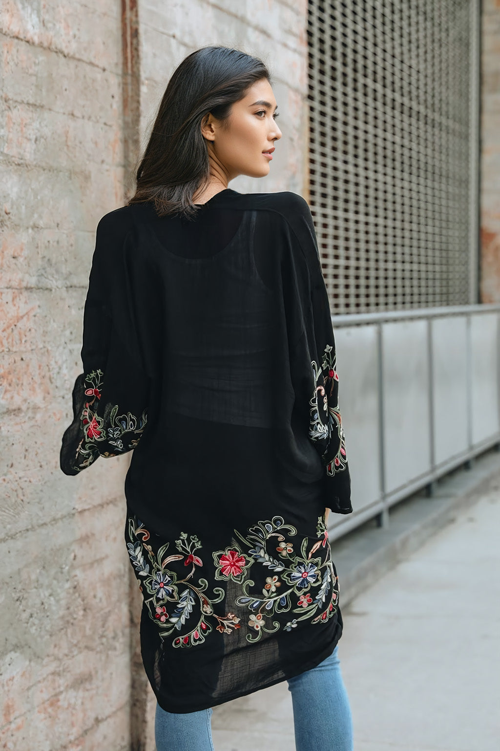 Long Floral Kimono Cardigan – Elegant and Versatile - NeoKira Unlimited