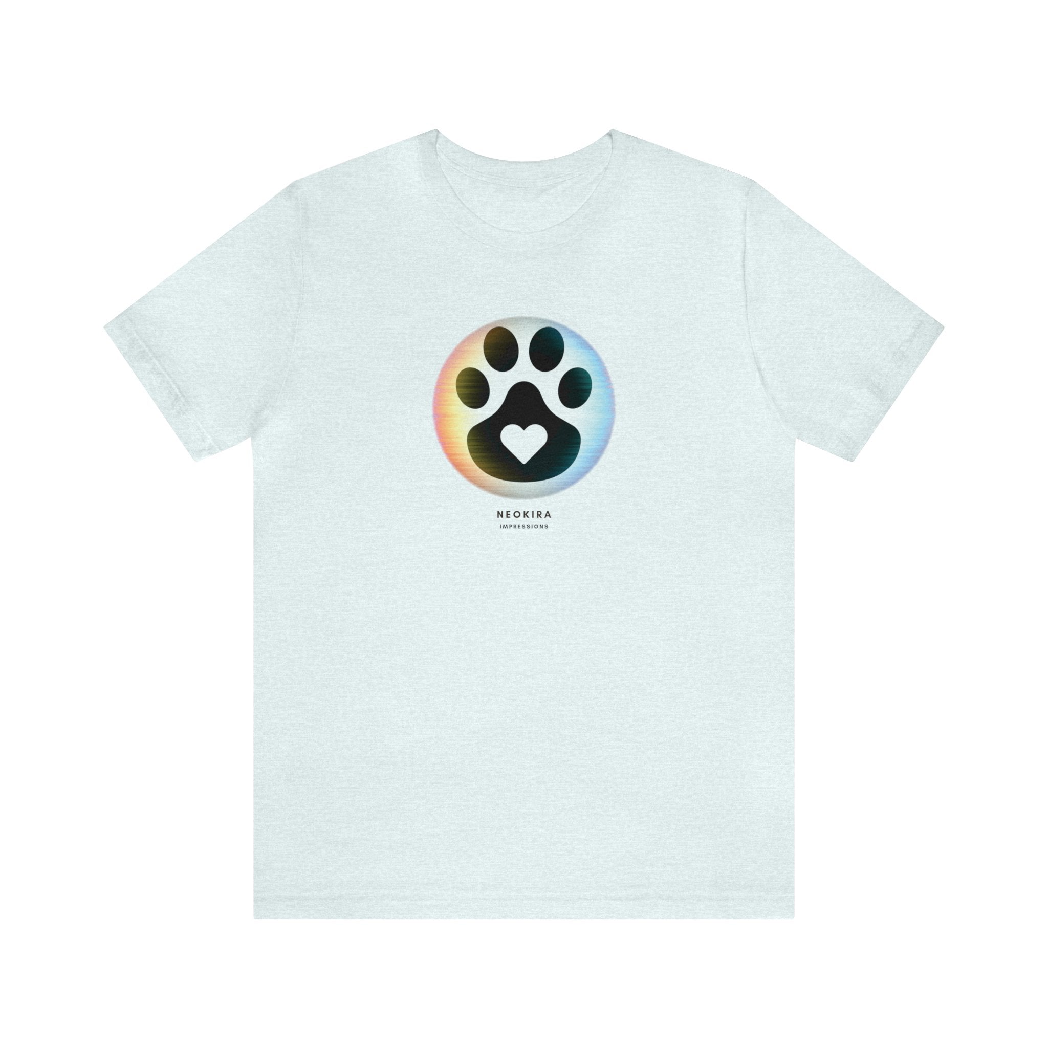 PAW LOVE Unisex Jersey Short Sleeve Tee T-Shirt Printify Heather Ice Blue XS 