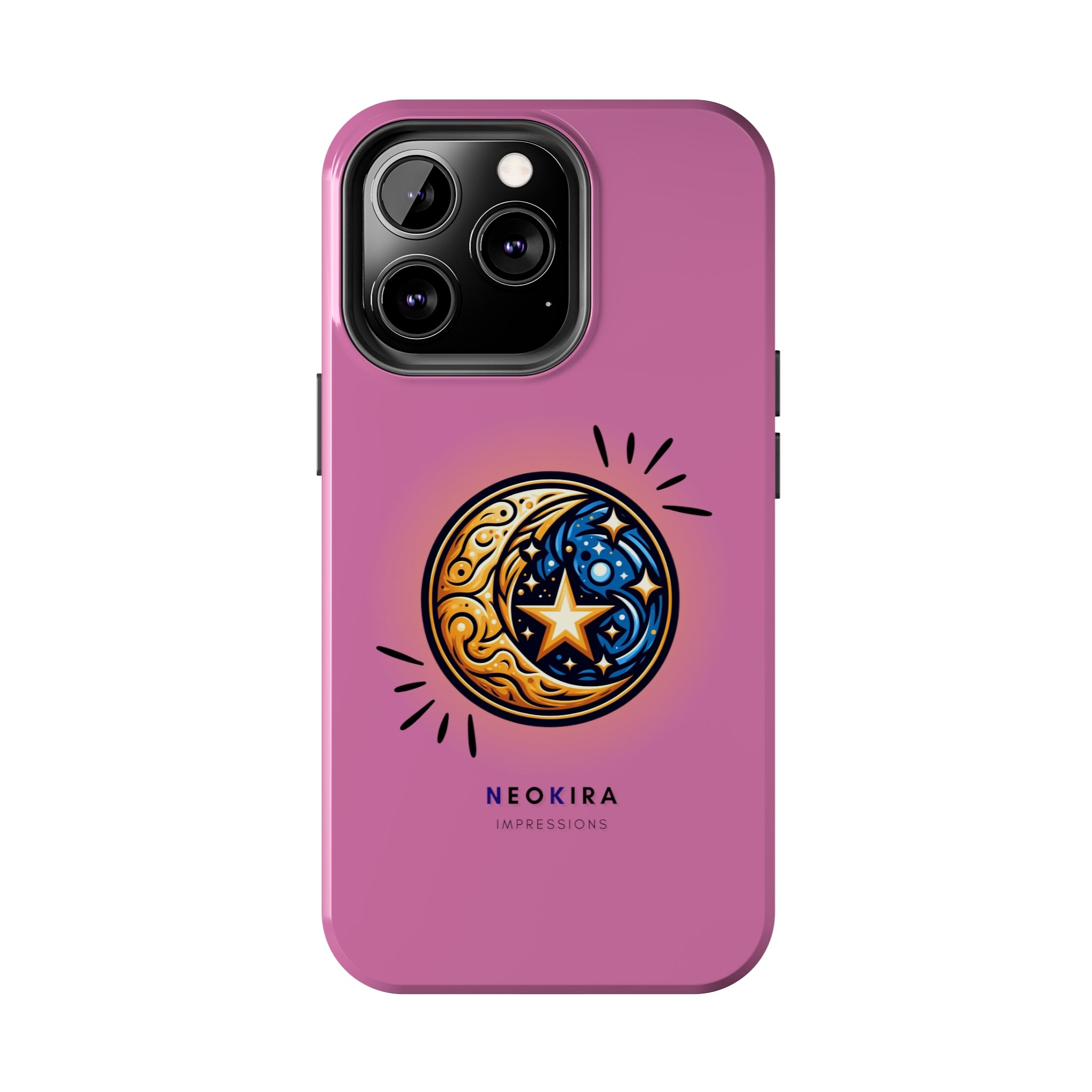 MOON AND STARS (PINK) Tough Phone Cases Phone Case Printify   