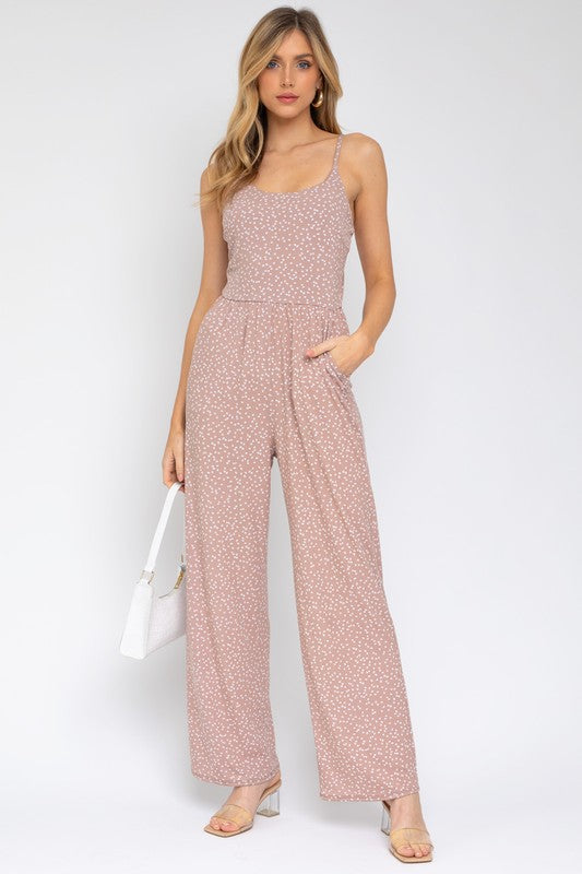 Sleeveless Scoop Neck Wide Leg Jumpsuit  Gilli   