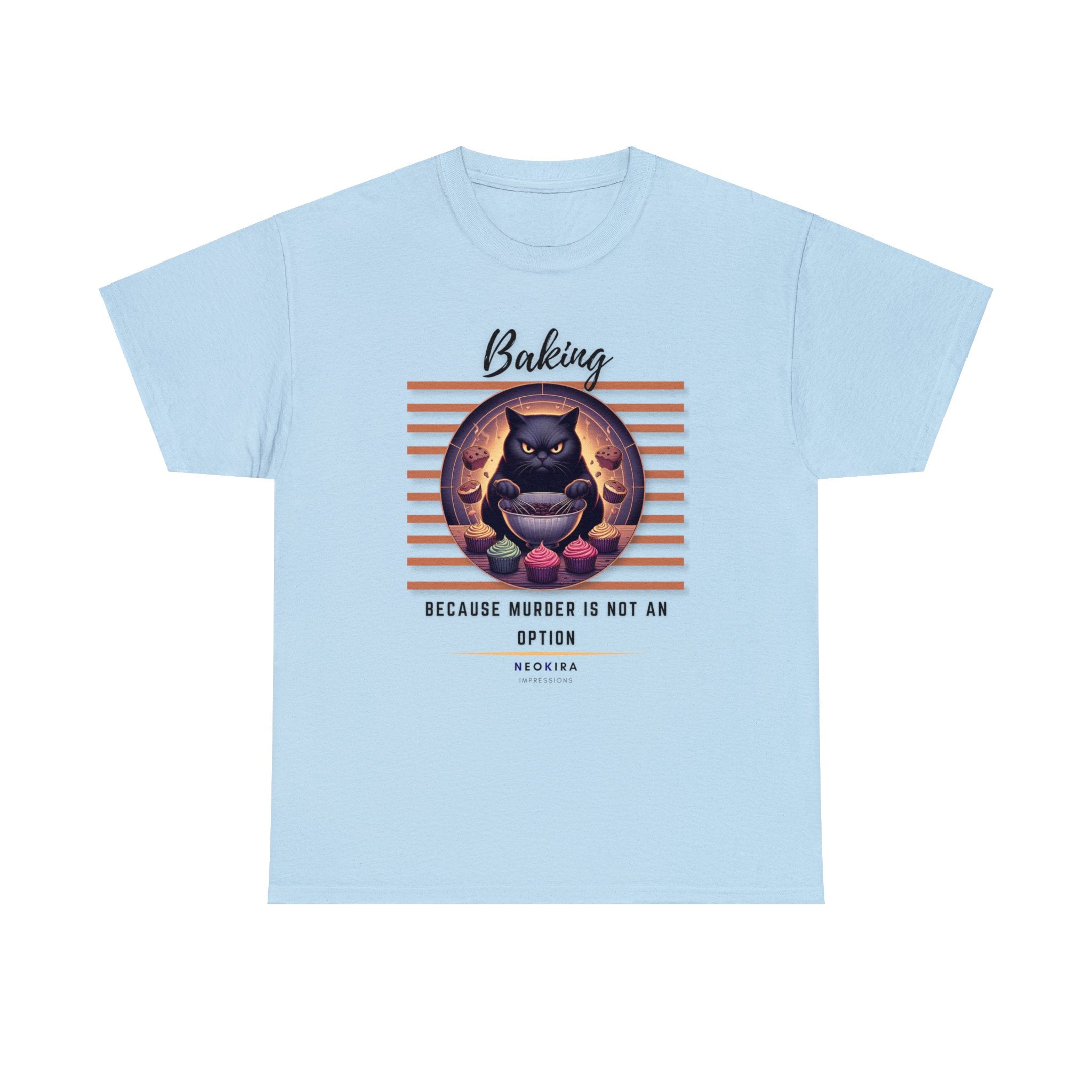 BAKER CAT Unisex Heavy Cotton Tee T-Shirt Printify Light Blue S 