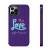 NEON LOVE PURPLE Tough Phone Cases Phone Case Printify   