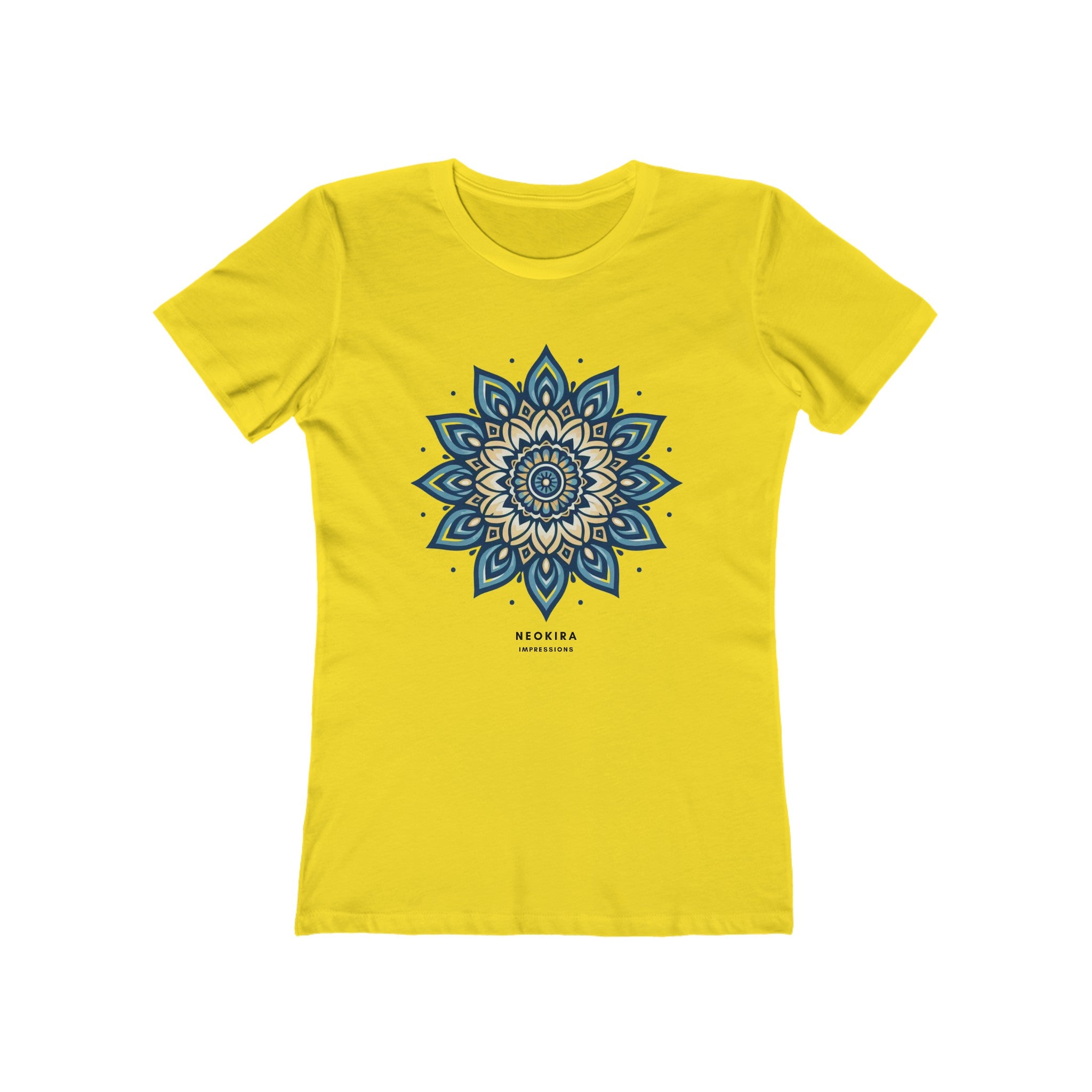 MANDALA The Boyfriend Tee for Women T-Shirt Printify Solid Vibrant Yellow S 